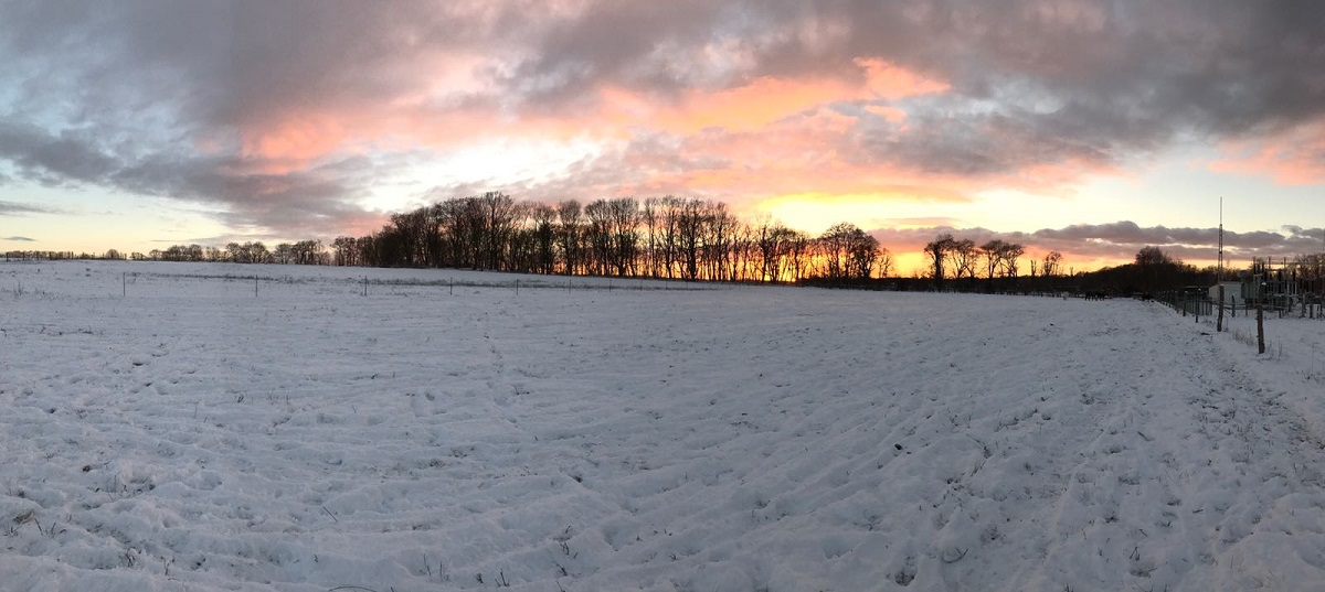 Sonnenuntergang mit Farbspiel